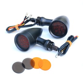 WTZMOTO LED Turn Signals for Motorcycle - Powersport Turn Signals Compatible with harley street glide softail road glide sportster, honda gl1800 vt600c vt750c2b, kawasaki en500, suzuki m109r