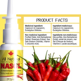 Nasol Nasal Sinus Spray 1oz/30 ml - Relief from Sinus Pressure, Headaches, Nasal and Sinus Congestion; Relief Begins Almost Instantly!