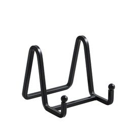 Plate Holder Easel Display Stand - 3 inch Metal Plate Stands for Display - Tabletop Picture Stand - Black Iron Easels for Display Pictures | Photo Frames | Book | Decorative Plates | Plaque - 2 Pack