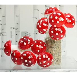 Meyer las importaciones – Grande de Algodón de hilado de hongos – conjunto de 10 – Rojo (218 – 0114) maravilloso mundo de hilado de algodón hongos.