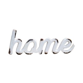 Hearthside Home - Distressed White Word Resin Figurine Table Sitter - Country Rustic Farmhouse Prim Look