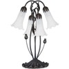 Bieye Lily Flower Blown Glass Lampshade (White, Large I.D. 1.26"