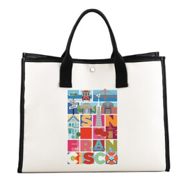 UJIMS California Vacation Gifts San Francisco Shoulder Tote bag San Francisco Souvenirs Gift Francisco Lover Gifts (SF3DBAG)