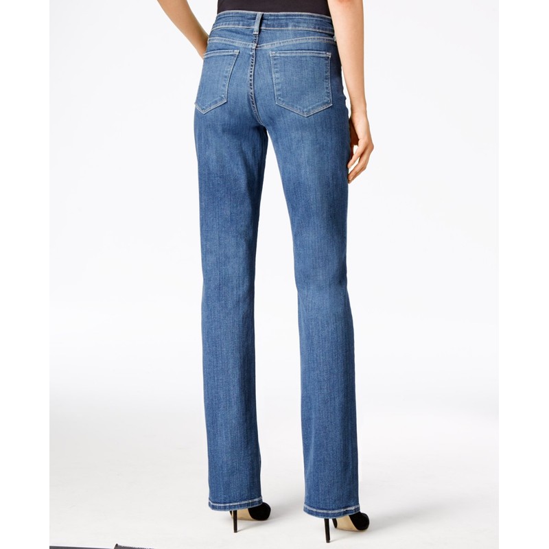 NYDJ Women's Marilyn Straight Leg Jeans with Short Inseam, Lavado