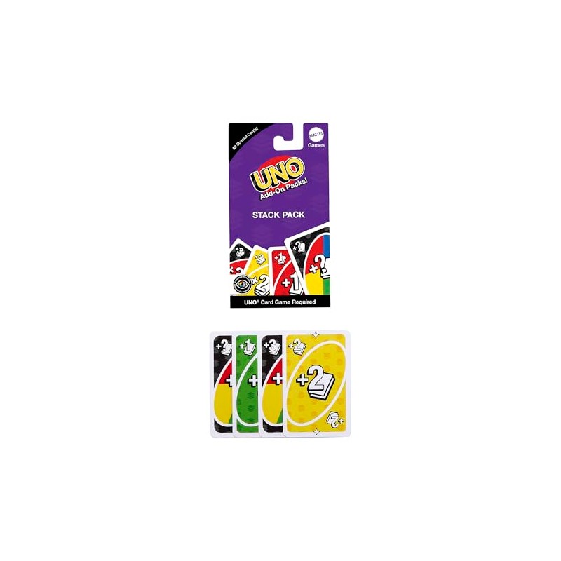 UNO Juego de Cartas Paquetes Complementarios, Expansión con Cartas Especiales