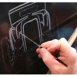 Andrew Mack / Von Dago "Pro-Series" PREMIUM Lettering / Detail Multi Use Brush # 4/0 (0000) - PRO SERIES Saber Liner