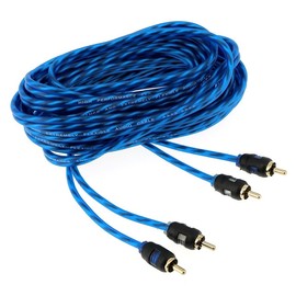 Maxxcount 2-Channel RCA Cable 5 m Transparent Blue with Short Connectors RCA Cable