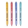 APLI 18933 - 4 Piece Pastel Retractable Chisel Tip Highlighter