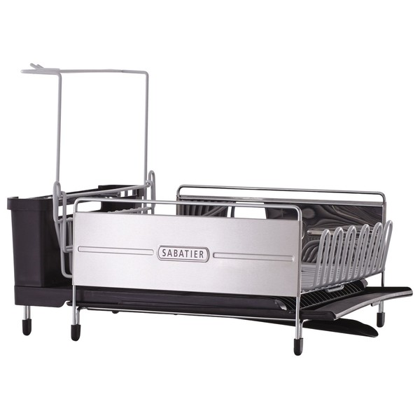 Sabatier Expandable Stainless Steel Dish Rack with Rust-Resistant Soft Coated