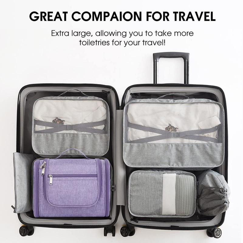 Large Hanging Toiletry Wash Bag Travel Makeup Cosmetic Organizer for