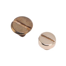 Ausla 50 Gold Zinklegierung 6 Mm Flacher Kopfschrauben -Nietsets mit Einfacher Installation, Breiter Anwendungsbereich für Leder, Papier, Stoff und Mehr