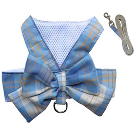 YOASONEK Dog Harness, Cat Harness, Lead, Cute, Checkered Pattern, JK Uniform, Bowknot, Mesh, Breathable, Vest, Dog Clothes, Small Dogs and Cats, Costume, Costume, Costume, Costume, Harness, Stylish,