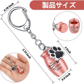 Refoiner Memorial Key Holder Bone Holder Mini Urn 2-Piece Set Pet Urn for Divided Bones Mini Urn for Hand Memorial Bones Accessories Pet Memorial Pendant Buddhist Supplies Funnel Mini Stainless Steel