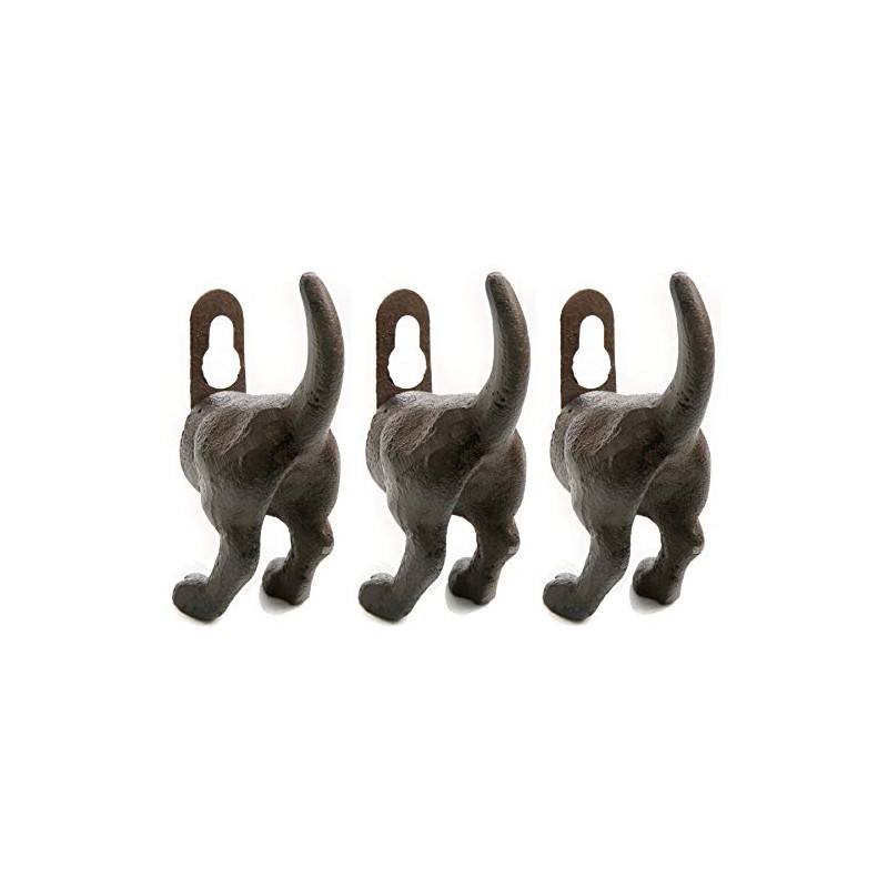 Heavy Cast Iron Dog Wall Hook Antique Look 8.5 cm