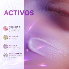 MIST JEWEL -RENEW - Crema de Noche Facial con Niacinamida, Ácido glicolico, Retinol, Elastina y Colágeno | Crema reparadora e hidratante de cuidado fa