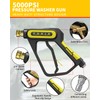 POHIR 5000PSI Pressure Washer Gun and Hose 3/8'' 25FT Kit,