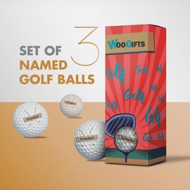 Destination Vinyl ltd 3 x Golf Balls in the Box - Name Grandad Golf Club Letter Lettering Joke Funny Golfing Golfer Fan Club Sport Wedding Dad Husband Friend Men Boys Ball Gift #293816