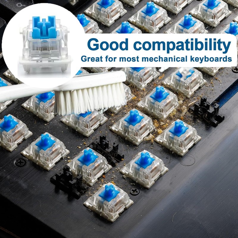 Dmopipp Keyboard Switches, 12PCS Blue Keyboard Clicker Replacement 3 PIN