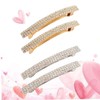 Generic 4pcs Crystal Hair Clips for Women and Elegant Golden