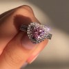 925 Sterling Silver Shiny Full Diamond Ring Cubic Zirconia Cocktail