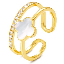 Love & Forever Earrings for Women, Four Leaf Clover Earrings, Women's Dupes Earrings, Anti-Allergy Stud Earrings, Clover CC Earrings, 18K Gold Dupes Jewellery Gift for Women Valentine's Day, Silver