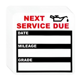 MUQIDA 120 PCS Oil Change Stickers, 2x2 Inches Next Service Due Labels Static Cling Windshield Sticker, Clear Oil Change Reminder Car Maintenance Label for Vehicle Window