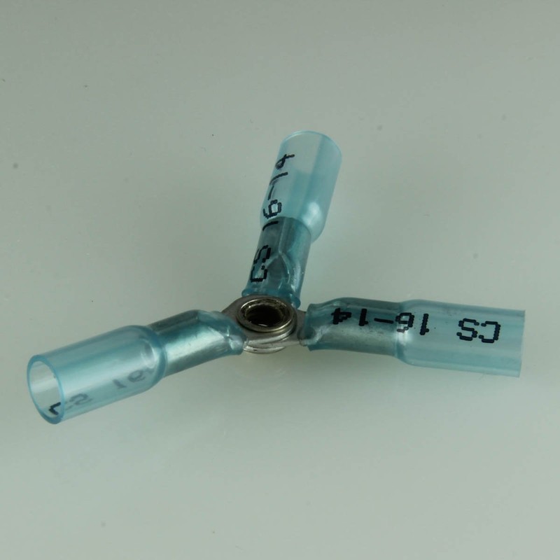 16-14 Ga. Heavy Duty Heat-Shrink 3-Way Terminals - (Pack of