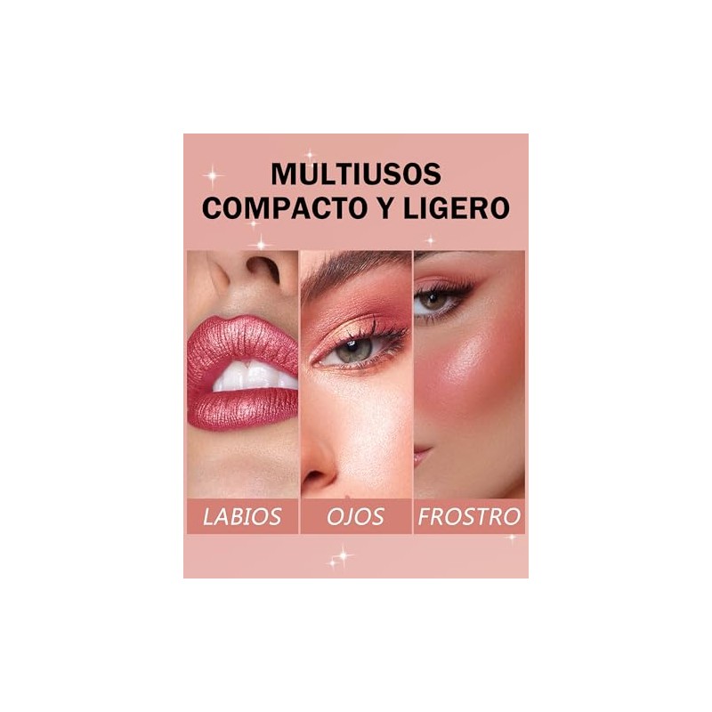 Erinde Brillo de Labios Líquido con Purpurina, Acabado Brillante y