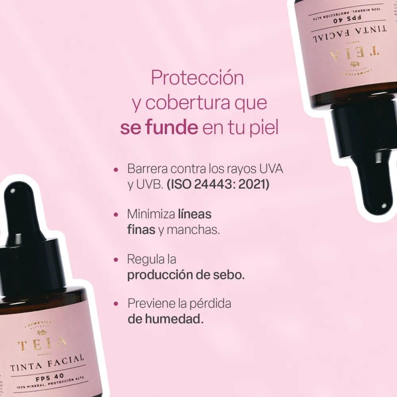 Tinta De Maquillaje Fps 40 100% Mineral Teia Cosméticos Medio