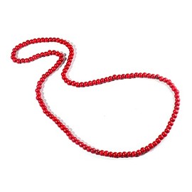 COLORFUL BLING Africa Natural Wooden Beads Buddha Buddhist Rosary Mala Necklace Tibetan Prayer Meditation Strand Necklace for Men Women Tibetan Jewelry-red round