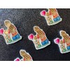 5pc. Blond Mother and Daughter, Girl in Denim, Planar Flatback,