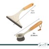 Kitchen Cleaning Tools Set, 2 Pack (Dish Brush with Bamboo