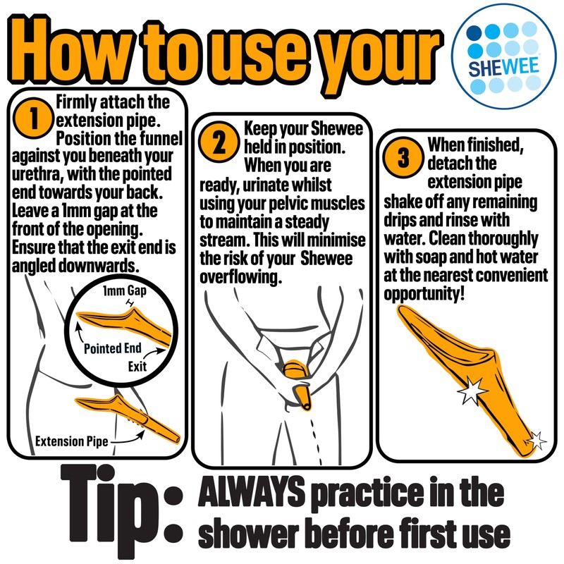 SHEWEE Extreme Female Urinal – UK Made Reusable Stand to