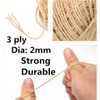 ANCLLO 100 Meters 2mm Natural Jute Twine 3 Ply Gift