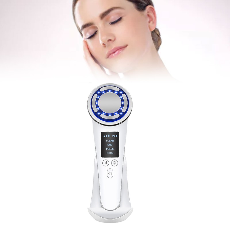 Microcurrent Skin Beauty Machine Colorful Lighting Temperature Control Face Tightening