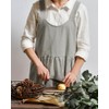 Uaussi Cotton Linen Apron Cross Back Work Apron for Women