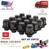 J&J 20PCS OEM MAG LUG NUTS BLACK 12X1.5 [FIT: MITSUBISHI]