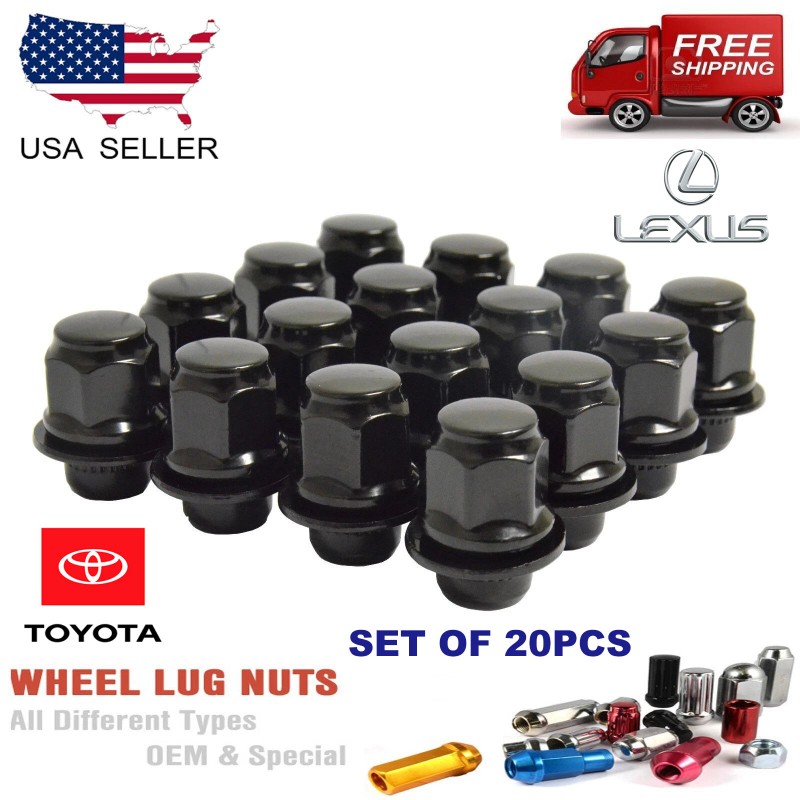 J&J 20PCS OEM MAG LUG NUTS BLACK 12X1.5 [FIT: MITSUBISHI]