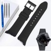 Kevisae Hamilton Men's H24655331 Ventura Black/Red Rubber Silicone Watch Band