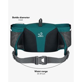 WATERFLY Fanny Pack Waist Bag: Waist Pack for Women Men with Two Water Bottle Holder Hiking Fanny Pack for Running Walking DogWalking Travel Cycling