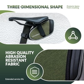 ROCKBROS Saddle Bag, Bicycle Seat Bag Tool Bag, Bike Underseat Bag, Reflective Cycling Under Seat Pouch, Mini Bicycle Seat Pack Bag Bike Storage Bag Bike Tail Bag, Green