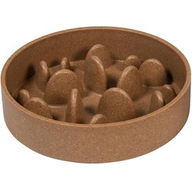 JACK AND VANILLA, Anti Gulp Pet Bowl, Heavy Duty Plastic, Sturdy and Non-Slip Design, Ideal for Small and Medium Breeds, Beige 14 x 4 cm, Model Bon Appetit