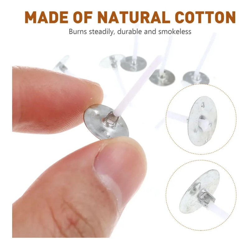 500 Mechas Enceradas De 2,6 Cm Con Mecha Sin Humo