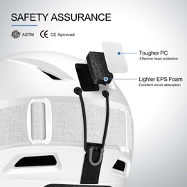 Odoland Ski Helmet with VLT 18% Ski Goggles for Skiing and Snowboard, Light Weight and Adjustable Ventilation Snow Helmet with Warm Fluffy Earpads for Men Women Adult and Youth, White S