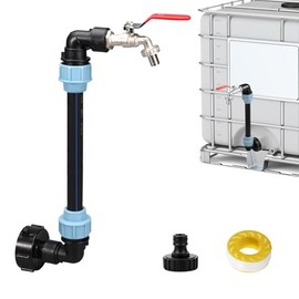 IBC Gooseneck 3/4 Inch Outlet Tap ibc Tank Accessories S60 x 6 Tap Shut-off Valve 3/4 Inch IBC Adapter Outlet Tap for 1000 L Rainwater Tank Water Barrel Rain Barrel IBC Container