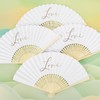 WAYASDCU 100pcs Paper Fans Handheld Folding Fans Bulk Fans for