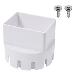 7.62 * 10.16cm/3 * 4in White-PVC Downspout Adapter, Connects Downspout Sewer and Drain Pipe Roof Rain Gutter downspout Extensions Universal
