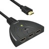 Sansai 3 Port HDMI Switcher/Connector Ports Ultra HD 4K 1080P