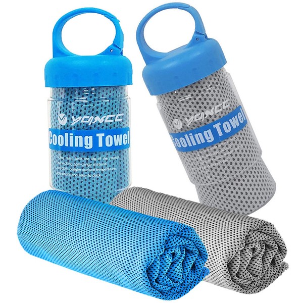 YQXCC 2 Pack Cooling Towel (47"x12") Ice Towel for Neck,