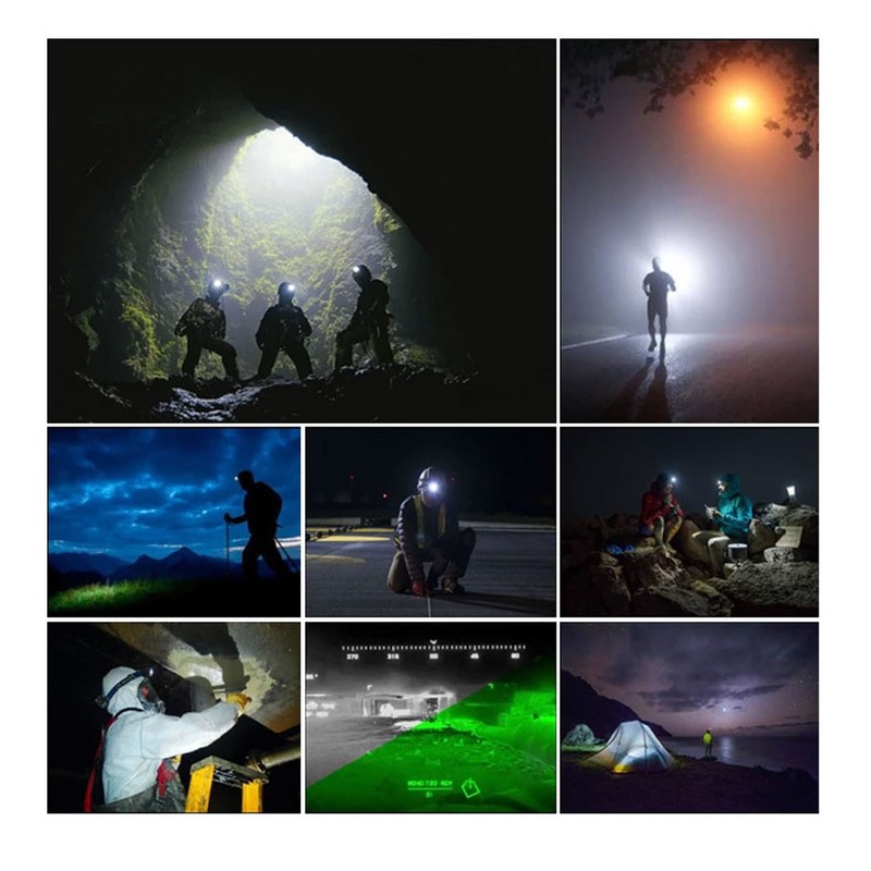 LED COB Head Light 10 Modes Zoomable Rechargeable Super Bright